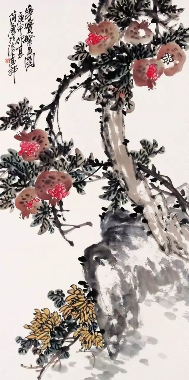 32幅曹簡(jiǎn)樓國(guó)畫(huà)石榴圖：石榴令人垂涎欲滴！