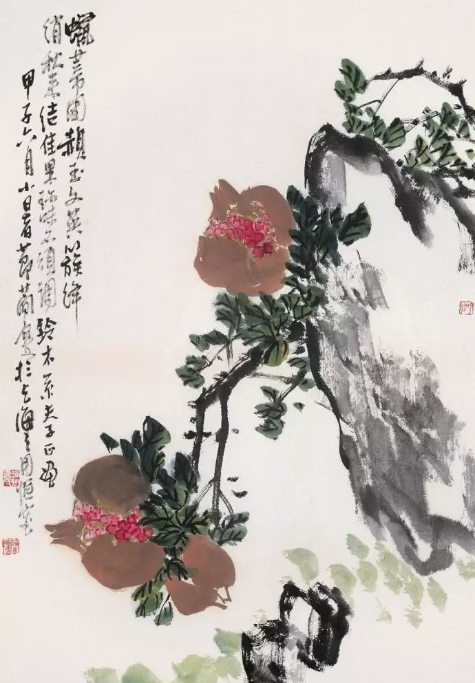 32幅曹簡樓國畫石榴圖：石榴令人垂涎欲滴！