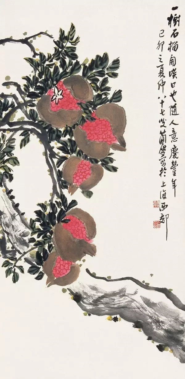 32幅曹簡樓國畫石榴圖：石榴令人垂涎欲滴！