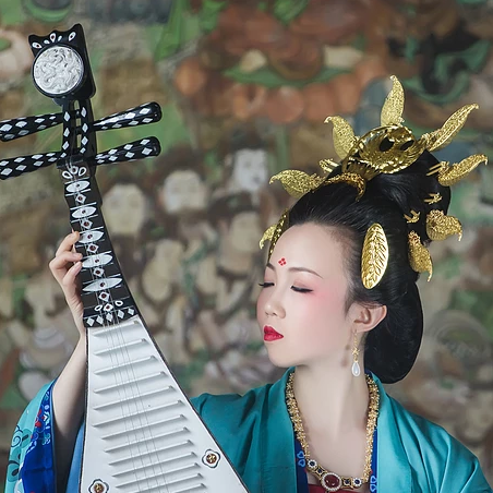 精致古典女生真人頭像，持扇古風(fēng)頭像