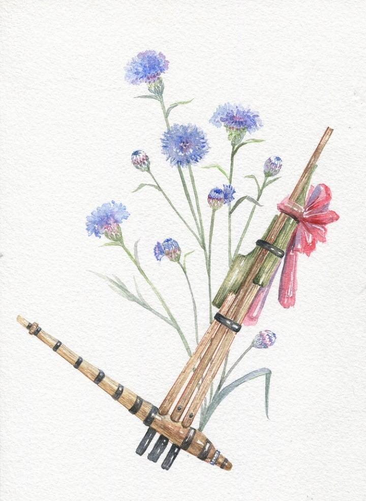 9款唯美古風(fēng)圖片：一組古風(fēng)樂(lè)器插畫！