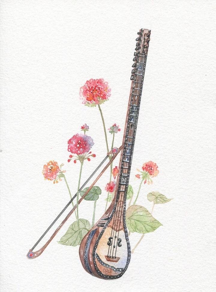 9款唯美古風(fēng)圖片：一組古風(fēng)樂(lè)器插畫！