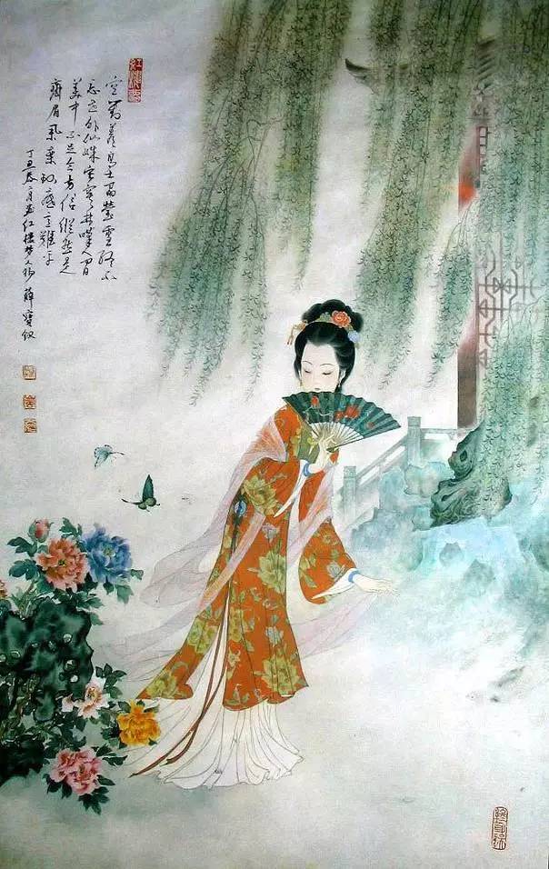 馮其庸國(guó)畫作品：手繪《紅樓夢(mèng)》人物圖美呆了