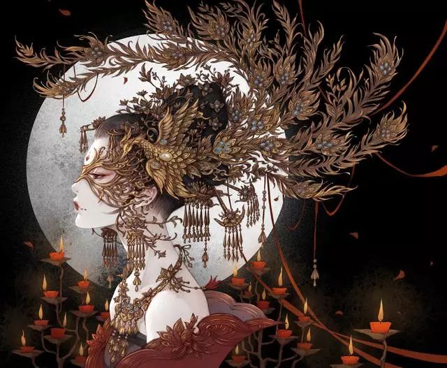 古風(fēng)美人插畫，一顰一笑令人神魂顛倒！