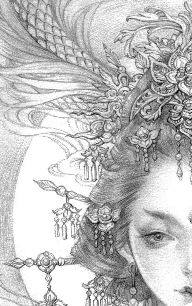 古風(fēng)美人插畫，一顰一笑令人神魂顛倒！