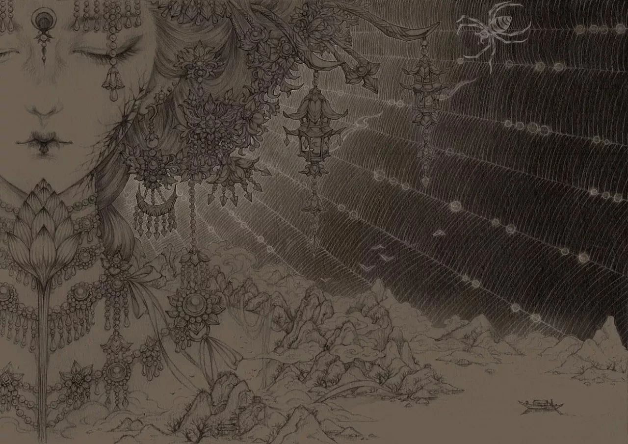 古風(fēng)美人插畫，一顰一笑令人神魂顛倒！