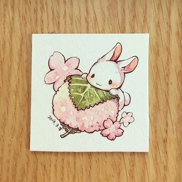 一組小兔子萌寵插畫(huà)：萌萌噠真可愛(ài)！