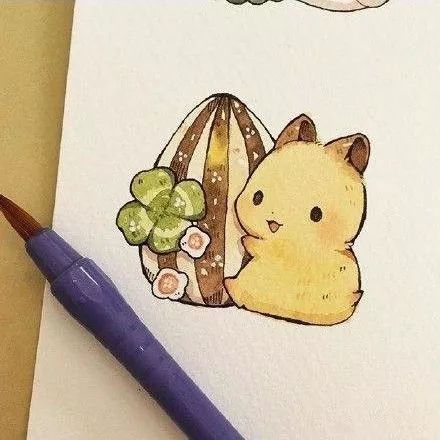 一組小兔子萌寵插畫(huà)：萌萌噠真可愛(ài)！