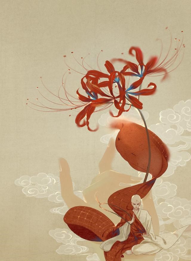 一組唯美古風(fēng)圖片：一人一花一世界！