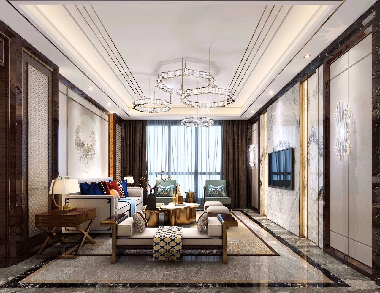 新中式客廳之美：魅力十足的中式裝修設(shè)計(jì)！