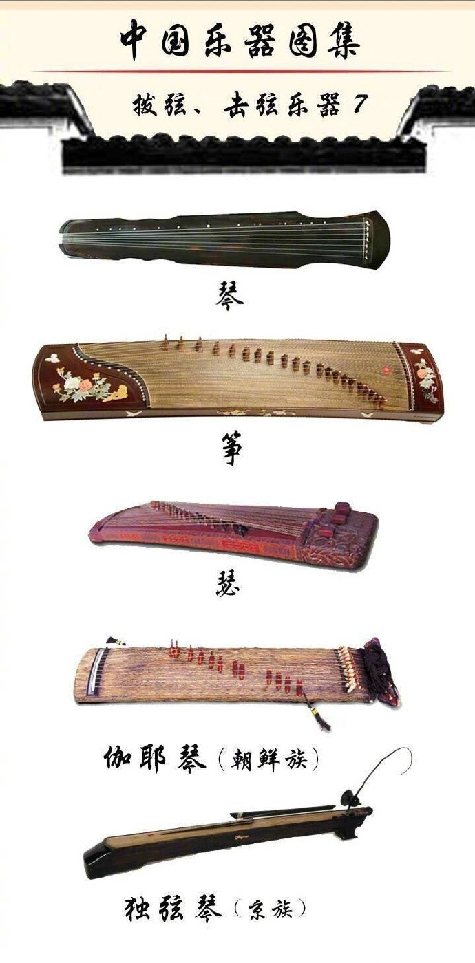 中國樂器圖集：種類繁多的樂器大全