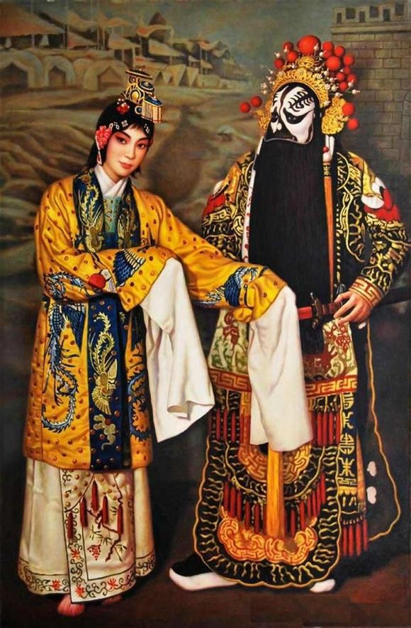 油畫中的京劇人物，美的不可思議！