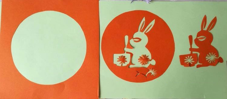 創(chuàng)意十足中秋玉兔剪紙，兔子鬧仲秋