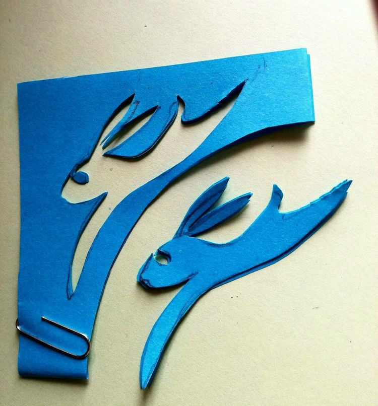 創(chuàng)意十足中秋玉兔剪紙，兔子鬧仲秋