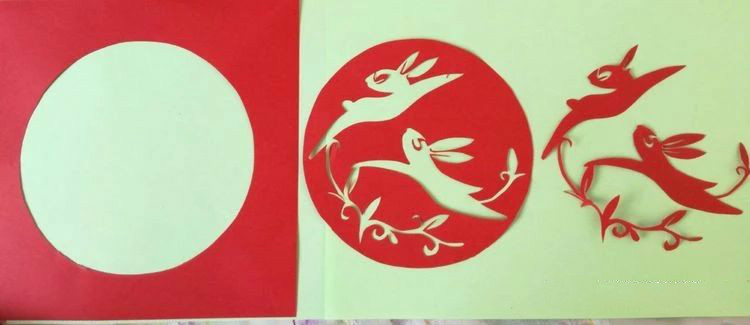 創(chuàng)意十足中秋玉兔剪紙，兔子鬧仲秋