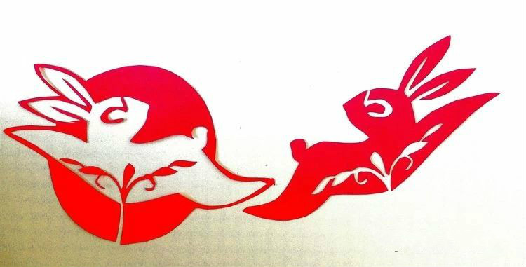 創(chuàng)意十足中秋玉兔剪紙，兔子鬧仲秋
