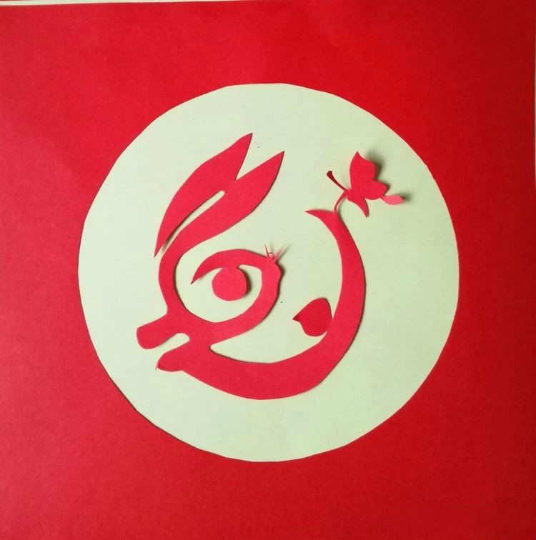 創(chuàng)意十足中秋玉兔剪紙，兔子鬧仲秋
