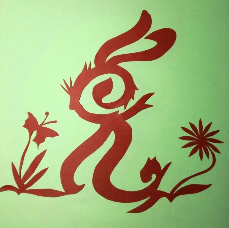 創(chuàng)意十足中秋玉兔剪紙，兔子鬧仲秋