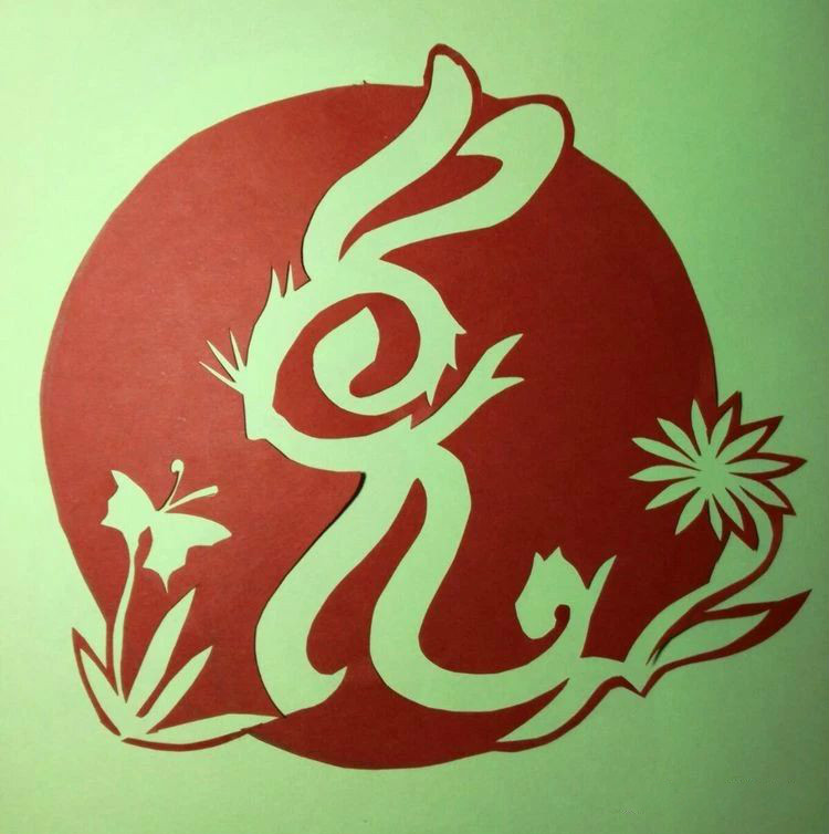 創(chuàng)意十足中秋玉兔剪紙，兔子鬧仲秋