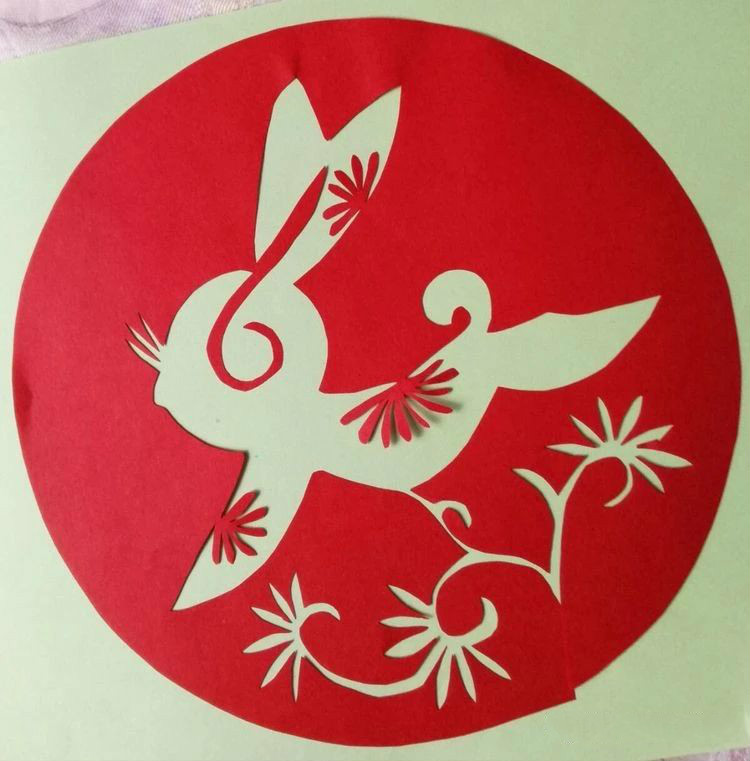 創(chuàng)意十足中秋玉兔剪紙，兔子鬧仲秋