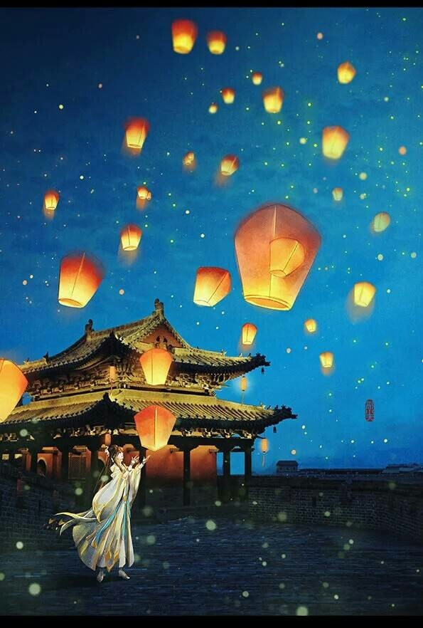 18張超美的花燈古風(fēng)圖片，可做手機(jī)壁紙的圖集