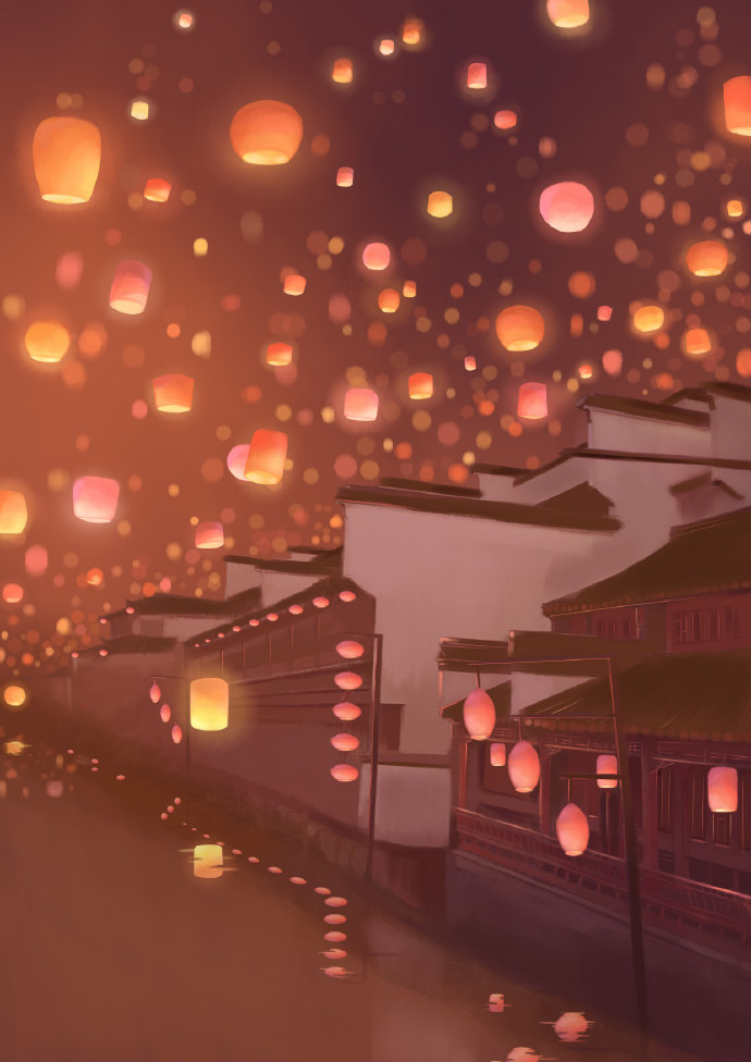 18張超美的花燈古風(fēng)圖片，可做手機(jī)壁紙的圖集