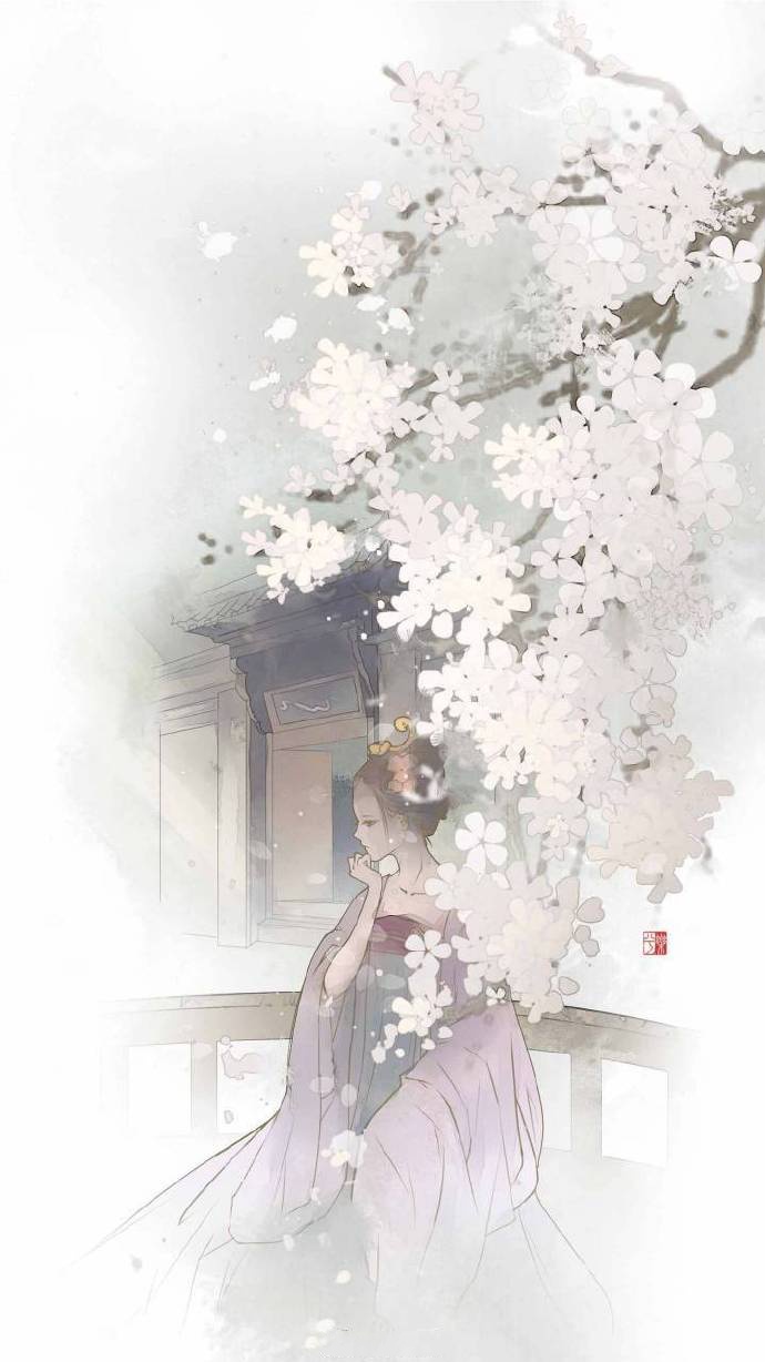 9款淡雅水彩禪意古風背景，古風手機壁紙圖片