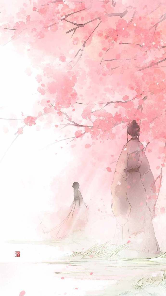 9款淡雅水彩禪意古風背景，古風手機壁紙圖片