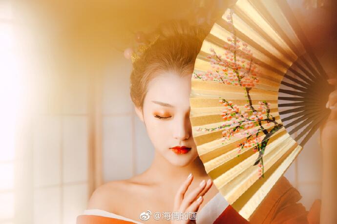 日式和服風古裝攝影，好美麗的紅衣小姐姐