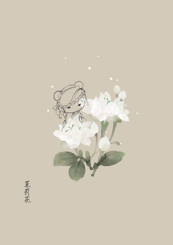 一組花與仙子古風(fēng)圖片，清新淡雅的古風(fēng)圖集