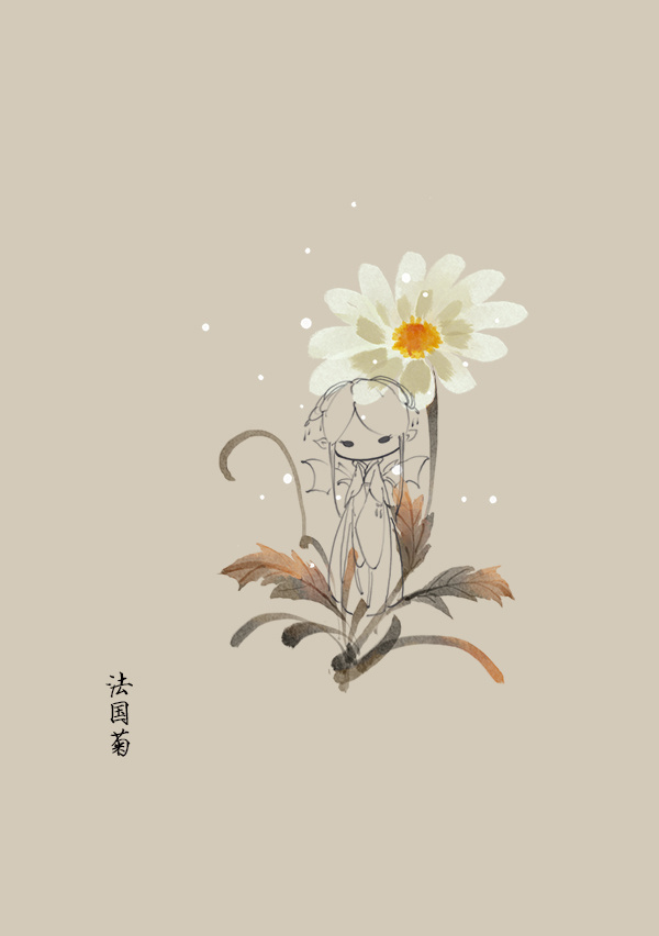 一組花與仙子古風(fēng)圖片，清新淡雅的古風(fēng)圖集