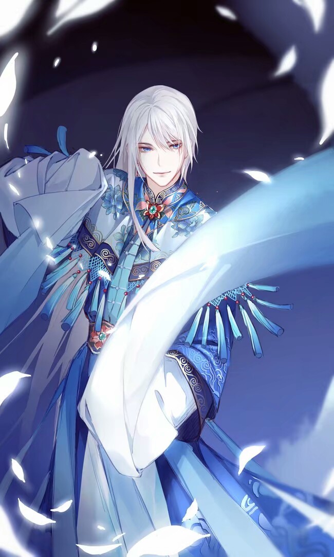 20張白發(fā)古風(fēng)美男圖集，滿頭銀發(fā)真的好迷人