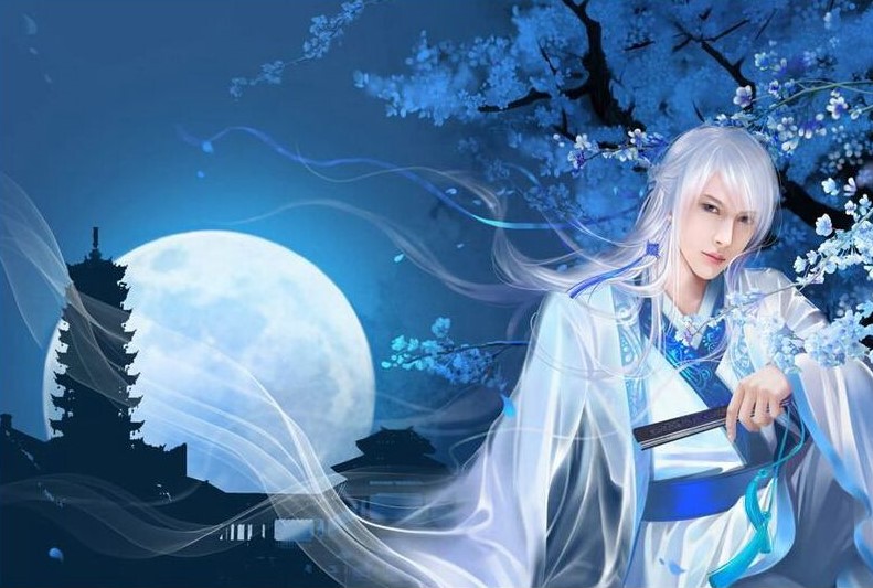 20張白發(fā)古風(fēng)美男圖集，滿頭銀發(fā)真的好迷人