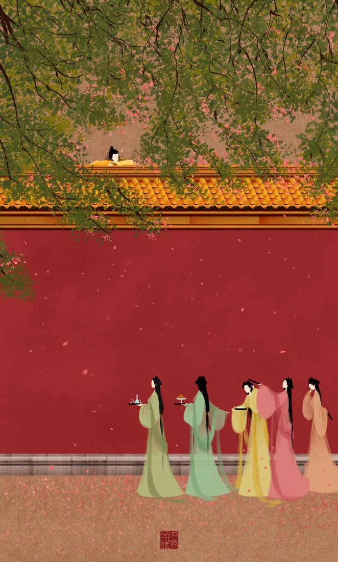 高清無臉古風(fēng)插畫欣賞，令人遐想的手繪插畫圖