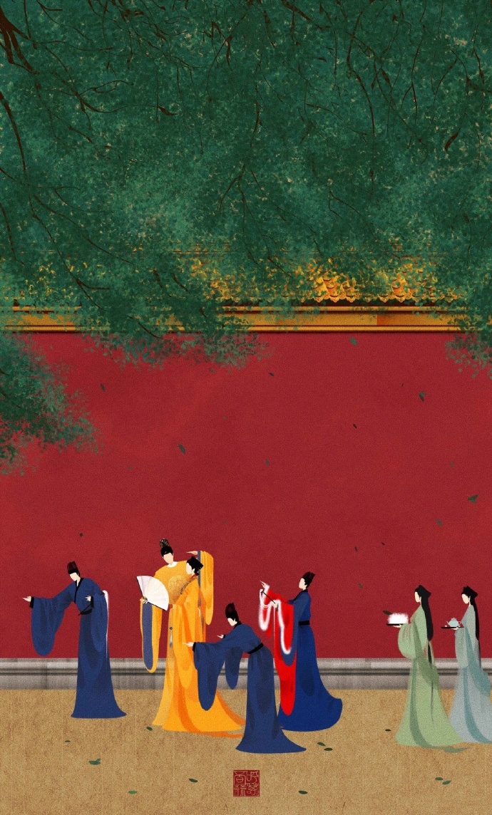 高清無臉古風(fēng)插畫欣賞，令人遐想的手繪插畫圖