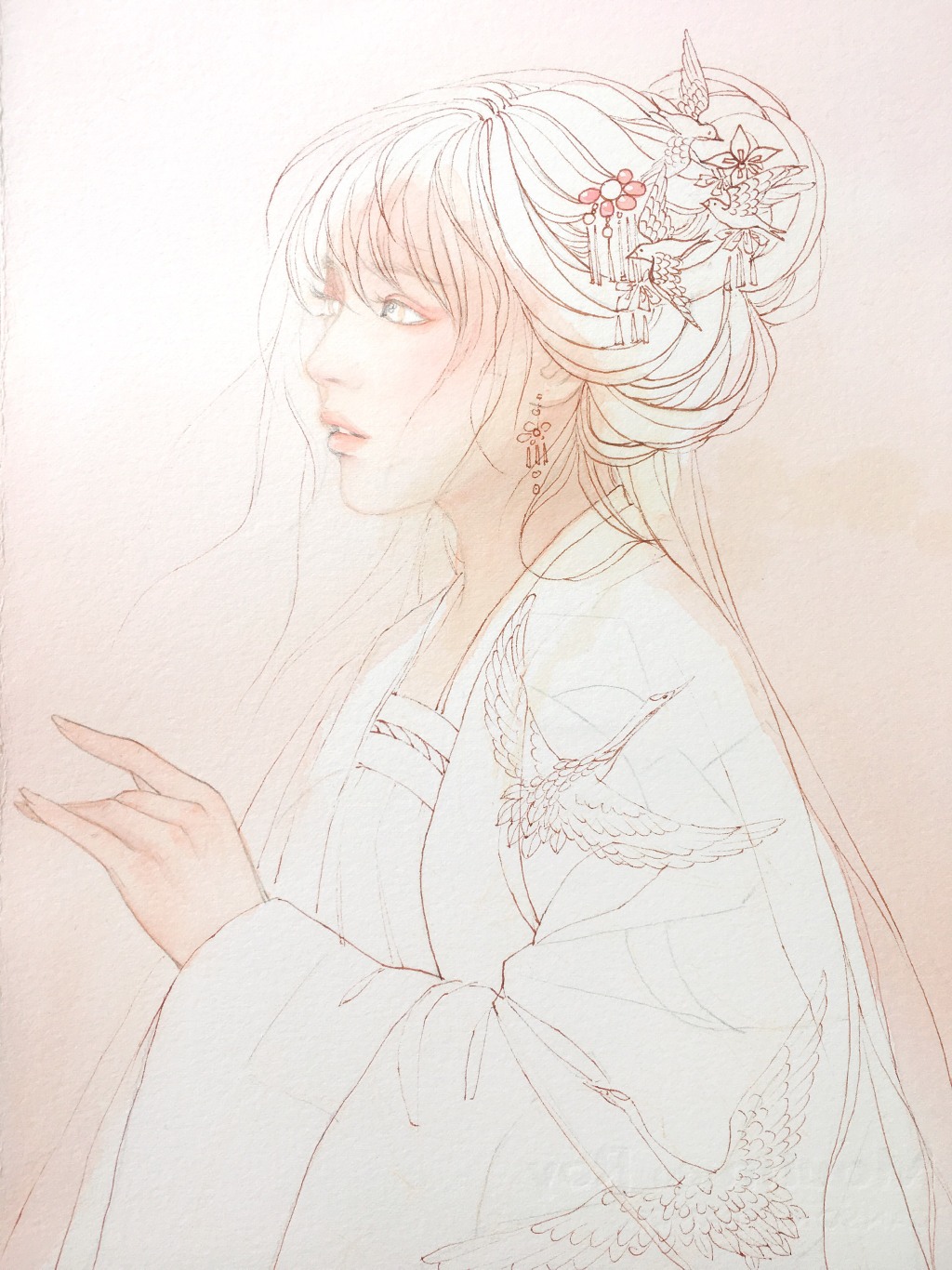 教你畫好古風女子，超詳細古風女子上色步驟圖