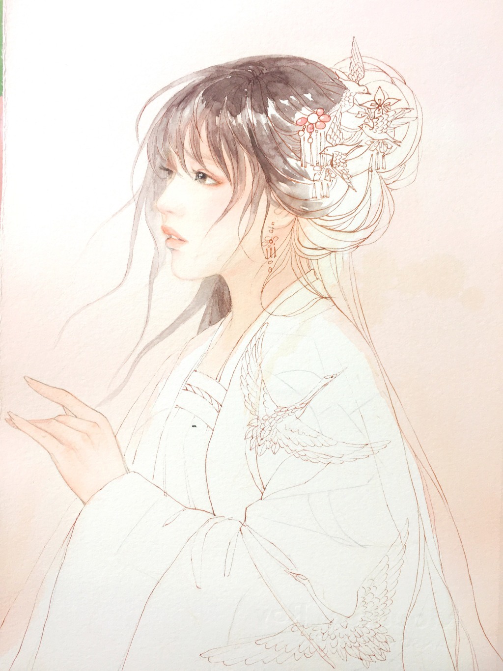 教你畫好古風女子，超詳細古風女子上色步驟圖