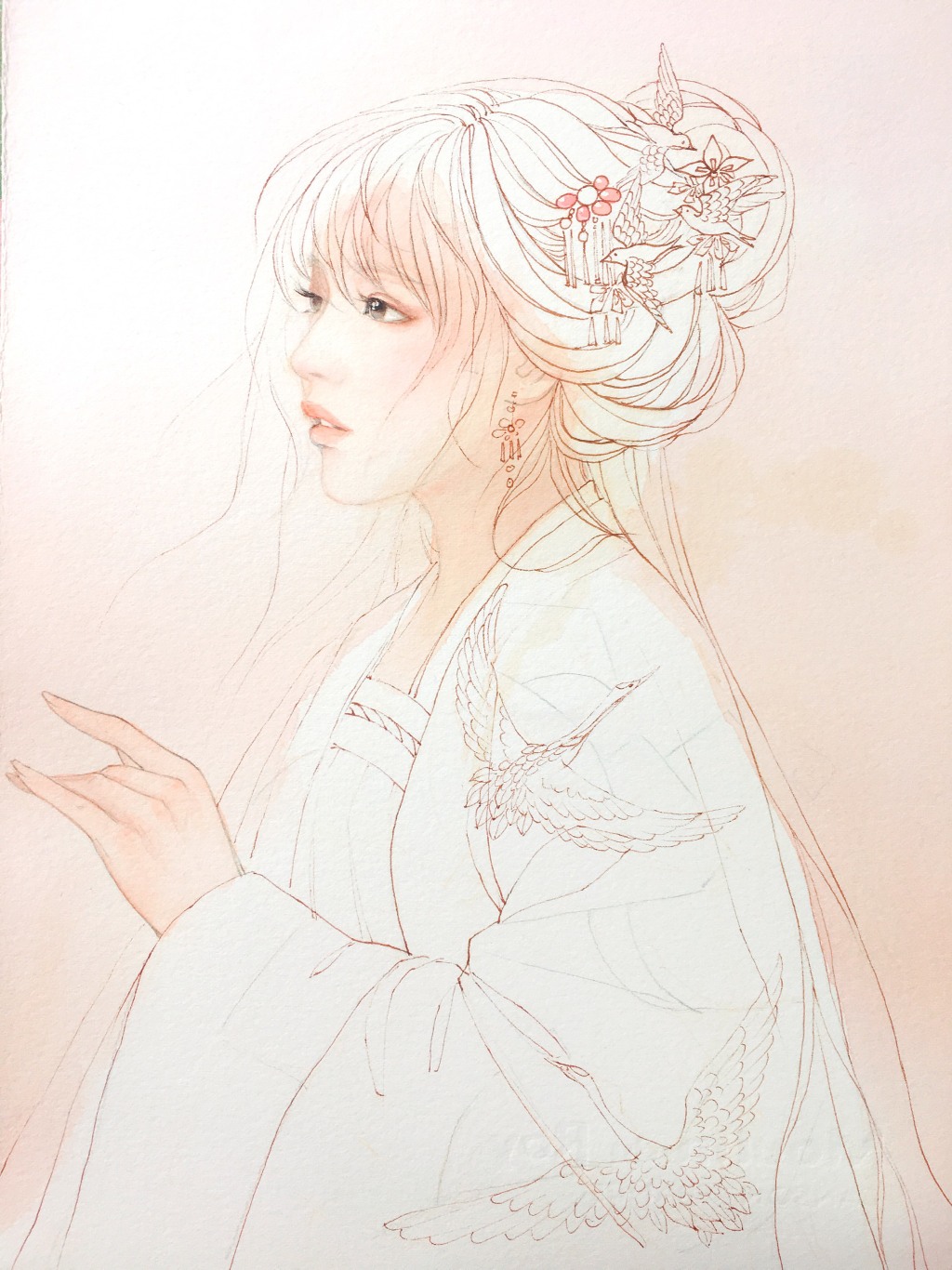 教你畫好古風女子，超詳細古風女子上色步驟圖