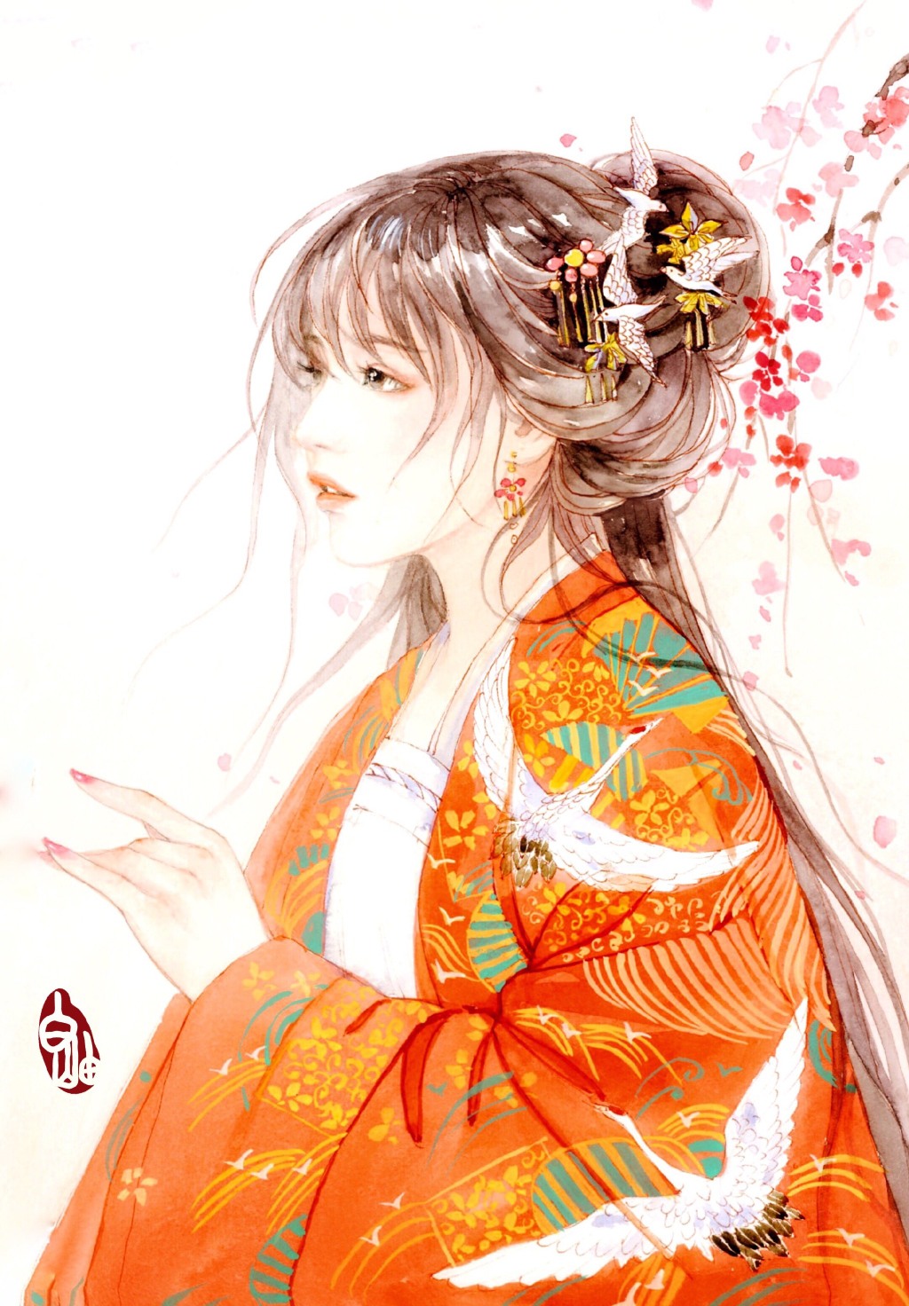 教你畫好古風女子，超詳細古風女子上色步驟圖