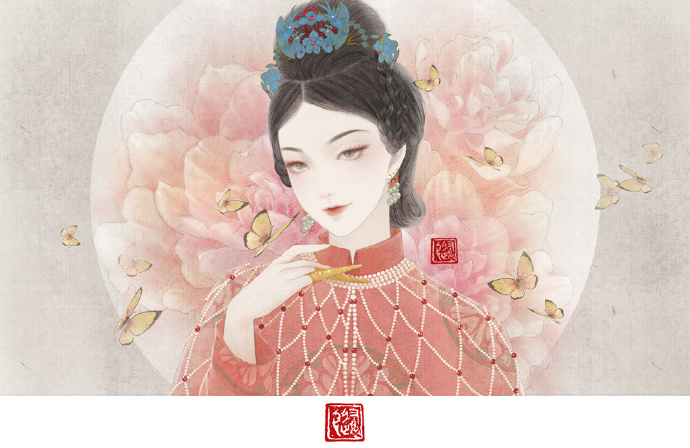 手繪版延禧攻略古風(fēng)圖集，超美高清手繪古風(fēng)圖