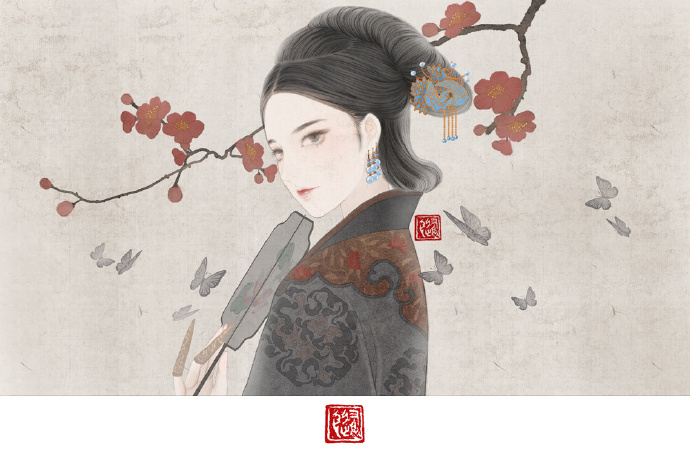 手繪版延禧攻略古風(fēng)圖集，超美高清手繪古風(fēng)圖