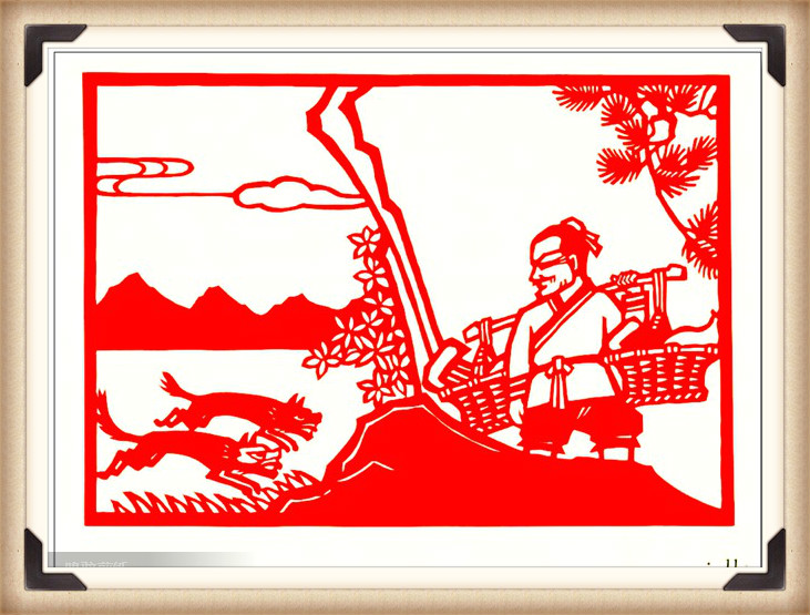 斗狼記剪紙藝術(shù)，高清剪紙連環(huán)畫圖集（54張）