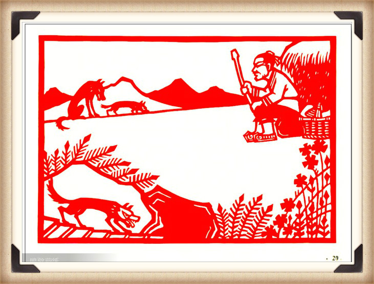 斗狼記剪紙藝術(shù)，高清剪紙連環(huán)畫圖集（54張）