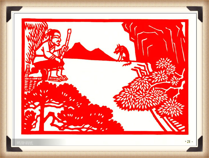 斗狼記剪紙藝術(shù)，高清剪紙連環(huán)畫圖集（54張）