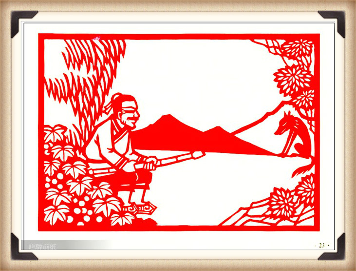 斗狼記剪紙藝術(shù)，高清剪紙連環(huán)畫圖集（54張）