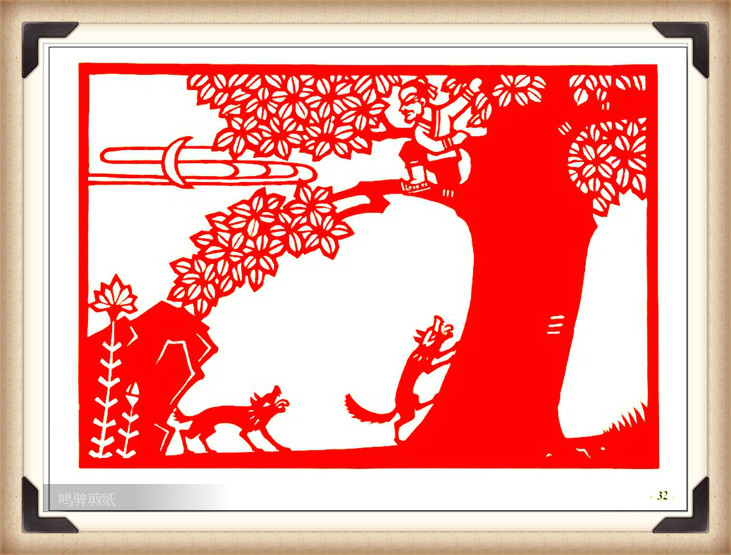 斗狼記剪紙藝術(shù)，高清剪紙連環(huán)畫圖集（54張）