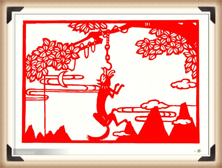 斗狼記剪紙藝術(shù)，高清剪紙連環(huán)畫圖集（54張）