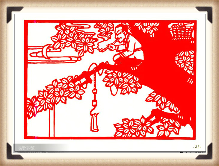 斗狼記剪紙藝術(shù)，高清剪紙連環(huán)畫圖集（54張）