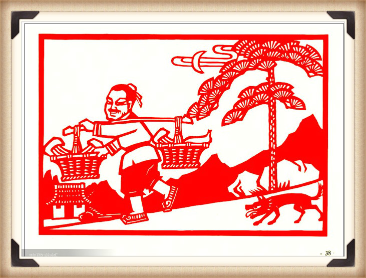 斗狼記剪紙藝術(shù)，高清剪紙連環(huán)畫圖集（54張）