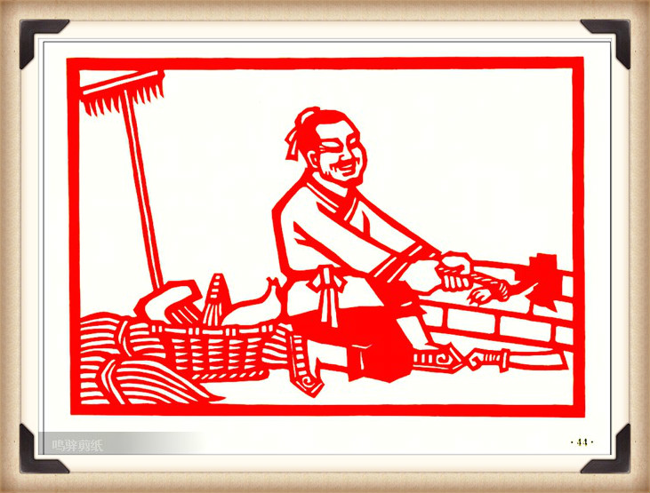 斗狼記剪紙藝術(shù)，高清剪紙連環(huán)畫圖集（54張）